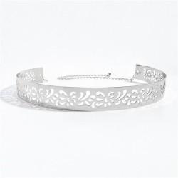 (60-80cm)(. Silver) occidental style sequin Metal width belt  same style woman..