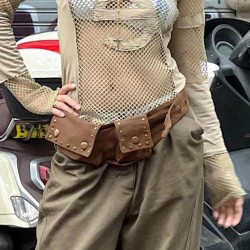 occidental style wind retro four buckle samll bag summer punk wind accessories..