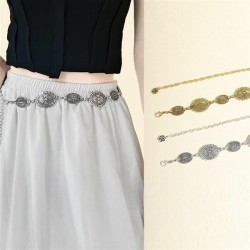  belt women dress chain chain accessories retro pattern Metal belt high colloc..