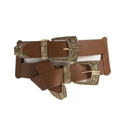 lady fashion wind width Tightness buckle Girdlecowgirl elasticity large size