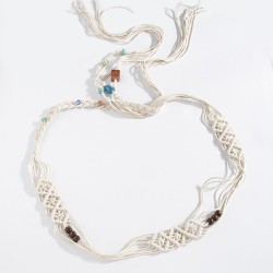 Bohemia wind resin Beads weave belt ethnic style handmade beads woman fashion ..