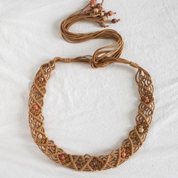 Bohemia wind rope weave ethnic style handmade woman belt leisure wind fine rop..