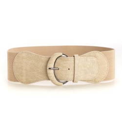 Girdle  Dress women belt leather bag buckle animal pattern elasticity Tightnes..