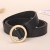 belt woman  Double row eyes trend leather Metal hollow women dress punk belt