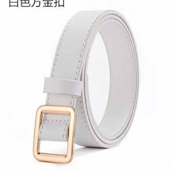 belt woman PU leather Round buckle Korean style leisure brief Cowboy Dress la..