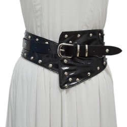 ( Style 1) occidental style lady belt leisure punk Rivet ornament elasticity T..