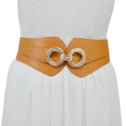 autumn lady belt personality slim crocodile pattern ornament elasticity Tightn..