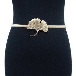  occidental style lady belt leisure silver leaf ornament Metal chain chain big