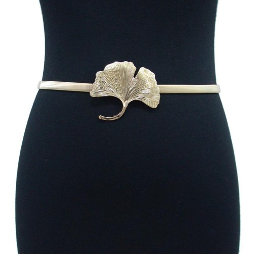  occidental style lady belt leisure silver leaf ornament Metal chain chain big