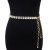 occidental style lady belt leisure silver leaf ornament Metal chain chain big
