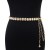  occidental style lady belt leisure silver leaf ornament Metal chain chain big