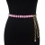  occidental style lady belt leisure silver leaf ornament Metal chain chain big