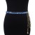  occidental style lady belt leisure silver leaf ornament Metal chain chain big