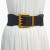 occidental style lady belt leisure retro wind Metal ornament buckle elasticity Tightness width Girdle big
