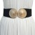 occidental style lady belt leisure retro wind Metal ornament buckle elasticity Tightness width Girdle big