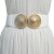 occidental style lady belt leisure retro wind Metal ornament buckle elasticity Tightness width Girdle big