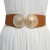  women belt  personality Metal buckle ornament samll Girdle  elasticity Tightness belt Imitation leather belt