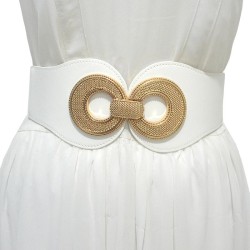  lady belt all-Purpose leisure elasticity Tightness belt pattern Round buckle ..