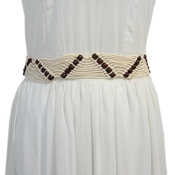  lady belt leisure ornament beads wave weave belt handmade weave rope