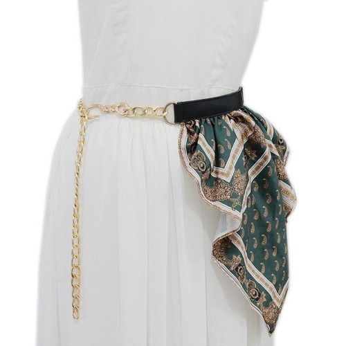 autumn Winter lady belt personality leisure ethnic style silk Girdle punk Metal chain