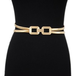  gold Double elasticity women belt buckle lady leisure Metal chain big