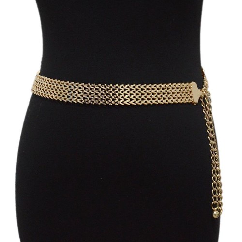 summer lady belt brief leisure ornament hollow ornament Metal chain chain Dress