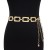  lady belt  leisure retro Oval pattern buckle ornament Metal chain chain