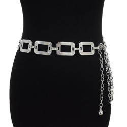  women belt leisure ornament buckle pattern Metal chain Girdle big