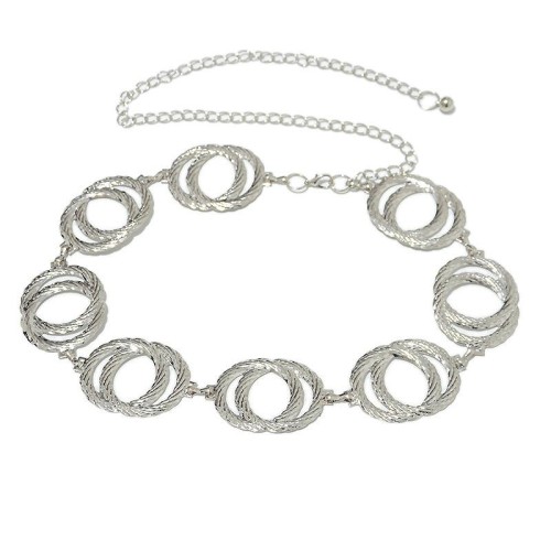 occidental style lady Metal Double chain chain  women fashion all-Purpose Metal chain