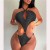 Swimsuit womanins wind sexy three belt bikini print Swimwear