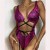 summer Swimwear occidental style pure color one-piece Swimsuit female beltins wind Swimsuit