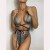 occidental style one-piece Swimsuit female sleeves occidental style belt Swimwear bikini