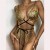 occidental style belt bikini sexy pure color Split  lady Swimsuit set