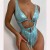 occidental style belt bikini sexy pure color Split  lady Swimsuit set