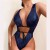 occidental style belt bikini sexy pure color Split  lady Swimsuit set