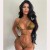  bikini gilded belt wrinkle  tube Dress Split  Swimsuit woman backless belt occidental style bikini