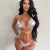  bikini gilded belt wrinkle  tube Dress Split  Swimsuit woman backless belt occidental style bikini