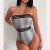  bikini gilded pure color belt Split  Swimsuit woman backless belt occidental style bikini