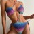 occidental style sexy gradual change color print backless set one-piece Swimsuit Swimwear