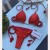 backless braid bikini triangle Swimsuit occidental style multicolor Swimwear