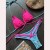 braid bikini sexy lady two set beach fabric Split  pure color