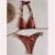 bikini chain sexy backless Split  Swimsuit splice colorbikini