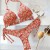 bikini occidental style sexy Swimwear big gold chain belt pure color Split  Swimsuit