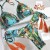 bikini occidental style sexy Swimwear big gold chain belt pure color Split  Swimsuit