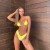 occidental style Split  Swimsuit woman print belt backless sexy bikini