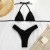 occidental style Split  Swimsuit woman print belt backless sexy bikini