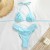 occidental style Split  Swimsuit woman print belt backless sexy bikini