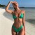 occidental style Split  Swimsuit woman print belt backless sexy bikini