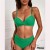 Swimwear occidental style Split  bag pure color bikiniWish Swimsuit