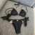 occidental style sexy hollow belt one-piece Swimwear bikinibikini